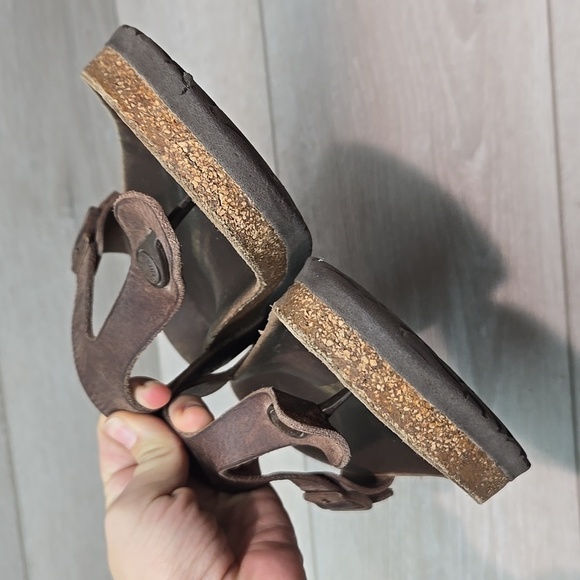 Birkenstock Women Gizeh Brown Sandals Slide Shoes Sz 39/8 Regular - Picture 3 of 10